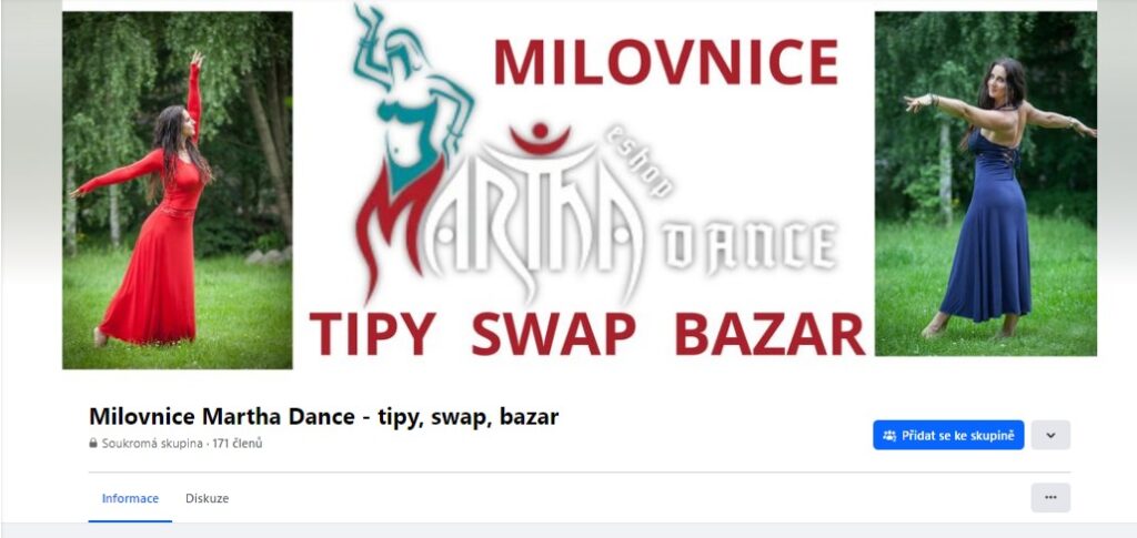 Skupina pro ženy, které mají rády oblečení od značky Martha Dance.