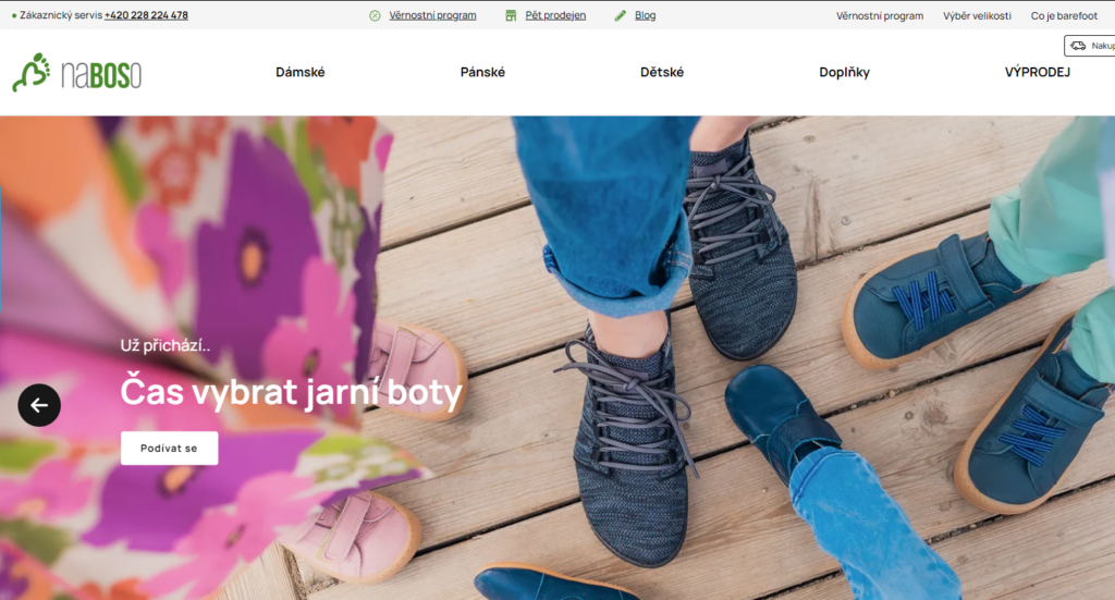 Největší obchod z barefoot botami pro celou rodinu.
