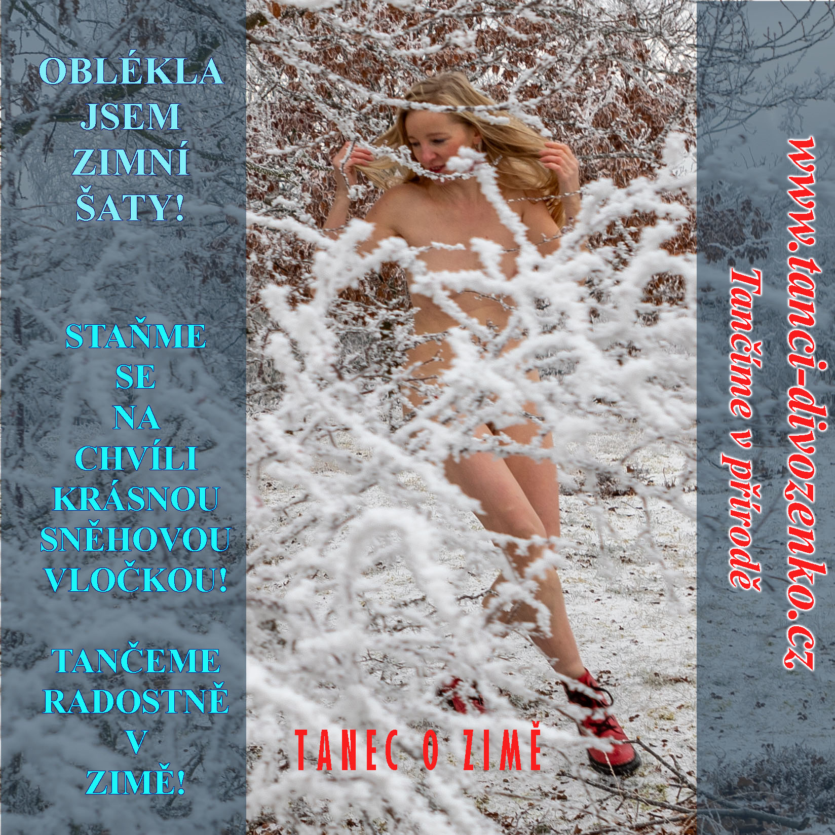 lekce: Tanec v přírodě na téma zima.